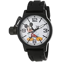 Disney Mickey Mouse Adult Crown Protector Analog Quartz Rubber Strap Watch
