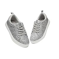 Bernal Girls & Boys Sparkle Glitter Sequin Sneakers Toddler/Little Kid/Big Kid Slip On School Low Top Walking Shoes Show Gift