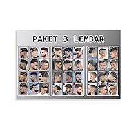 Barbershop Wall Decoration Barbershop Poster Man Hair Poster Salon Poster Men's Salon Hair Posters Men's Haircut Posters Canvas Painting Wall Art Poster for Bedroom Living Room Decor 20x30inch(50x75cm