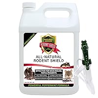 Peppermint Repellent for Mice/Mouse, Rats & Rodents. Natural Spray for Indoor & Outdoor Use. Natural Armor Rodent Shield. 128 OZ Gallon