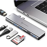 USB C Hub Adapter MacBook - UtechSmart 7 in 2 MacBook Pro/Air Accessories Multiport Adapter with Thunderbolt 3 Port, 100W PD 4K@30Hz, 40Gbps 4K HDMI, 3*USB3.0 Data Port SD and MicroSD Card Reader