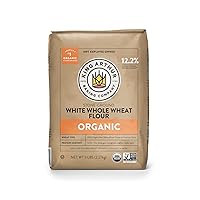King Arthur, 100% Organic White Whole Wheat Flour, 100% Whole Grain, Non-GMO Project Verified, 5 Pounds (Packaging May Vary)