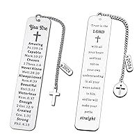 Baptism Gifts for Girls Boys Teens Christian Bookmark Gifts for Her Him Religious Bible Gifts