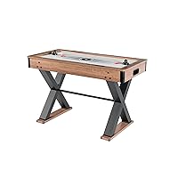 Hathaway Fullerton 48-in Air Hockey Table with Slide Scorer, Pucks and Strikers, Indoor Family Recreation Game Room, Driftwood, 48-
