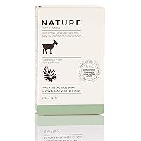 Bar Soap With Fresh Canadian Goat Milk Vitamin A B3 Potassium Zinc and Selenium, Fragrance Free, 5 Ounce