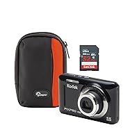 Kodak PIXPRO Friendly Zoom FZ53 16MP Digital Camera with 5X Optical Zoom and 2.7' LCD Screen Bundle with 32 GB SD Memory Card and Protective Camera Case (3 Items)