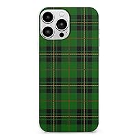 Green Scottish Tartan Plaid Phone Case Shockproof TPU Protective Mobile Case Cover Designed for iPhone 13 Pro