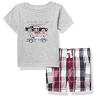 Kids Headquarters boys 2-piece Short Set, Top & Shorts, Soft & Comfortable