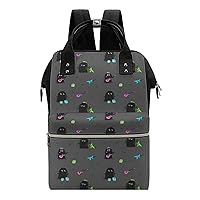 Rock Band of Cute Monster Diaper Bag Backpack Travel Waterproof Mommy Bag Nappy Daypack