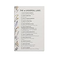 The 12 Laws of The Universe Poster Attractive Office Decor Poster (2) Canvas Painting Wall Art Poster for Bedroom Living Room Decor 16x24inch(40x60cm) Unframe-style