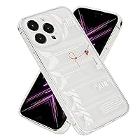 Puffer Case for iPhone 15 Pro Max, Clear White and Black, Cool Sport Shoes Pattern,Military Drop Protection Soft TPU Material Puffy Cover for iPhone 15 Pro Max (White)