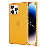 Cocomii Square Case Compatible with iPhone 13 Pro Max - Luxury, Slim, Glossy, Show Off The Original Beauty, Anti-Yellow, Easy to Hold, Anti-Scratch, Shockproof (Neon Orange)