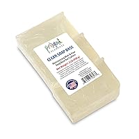 Primal Elements Clear Soap Base - Moisturizing Melt and Pour Glycerin Soap Base for Crafting and Soap Making, Vegan, Cruelty Free, Easy to Cut, Unscented - 2 Pound
