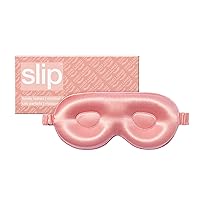 Slip Silk Contour Sleep Mask - Rose (One Size) - 100% Pure Mulberry 22 Momme Silk Eye Mask - Comfortable Sleeping Mask with Elastic Band + 100% PU Foam Filler