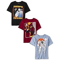 The Children's Place Boys' Assorted Everyday Short Sleeve Graphic T-Shirts,multipacks