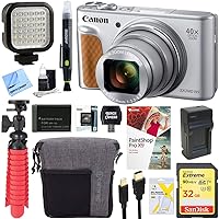 Canon PowerShot SX740 HS 20.3MP 40xOptical Zoom with 4K Video Recording 2956C001 (Silver) + 32GB Deluxe Accessory Bundle