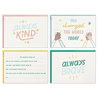 Little World Changers Kids Blank Cards Assortment with Organizer (24 Encouragement Cards and Envelopes)