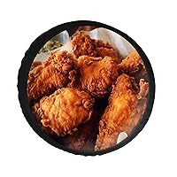 Fried Chicken Nuggets Spare Tire Cover Weatherproof Leather Wheel Cover Camper Spare Tire Covers Universal Wheel Protectors Camper for Trailer Rv Travel
