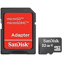 SanDisk 32GB Mobile MicroSDHC Class 4 Flash Memory Card With SD Adapter - (Retail Packaging)