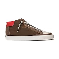 Chesnut High Top Casual Sneakers with Side Zippers – BrownUnisex Urban Vintage Shoes for Men and Women