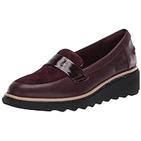 Clarks womens Sharon Gracie Penny Loafer, Burgundy Combi, 6.5 US