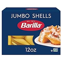 Jumbo Shells Pasta, 12 oz. Box - Non-GMO Pasta Made with Durum Wheat Semolina - Kosher Certified Pasta