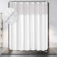 Hotel Style Shower Curtain with Snap-in Fabric Liner, 180