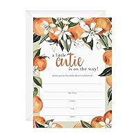 Little Cutie Baby Shower Invites / 25 Baby Shower Invitation Cards With White Envelopes / 5