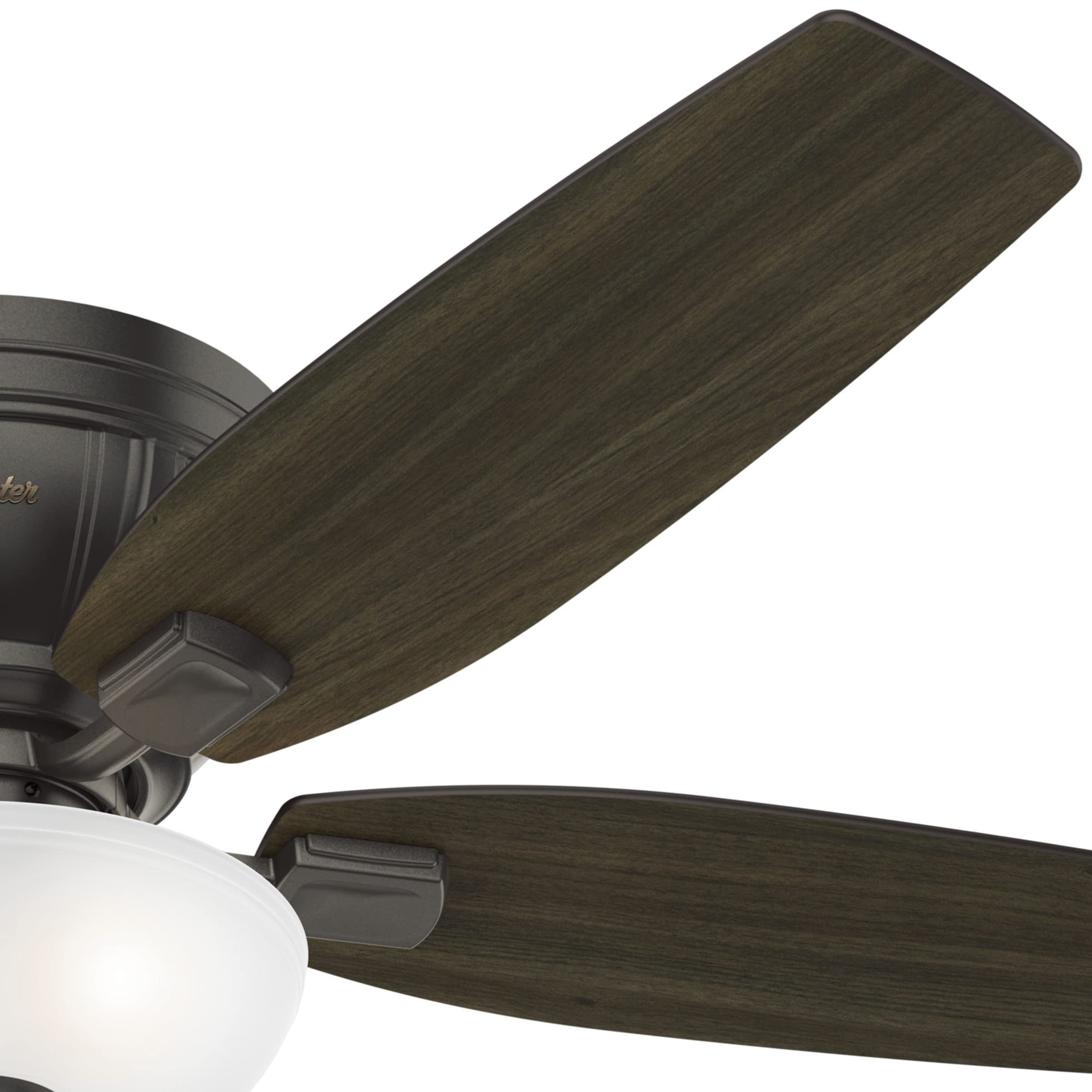 Hunter Fan Company 53379 Hunter Kenbridge Indoor Low Profile Ceiling Fan with LED Light and Pull Chain Control, Large, Noble Bronze Finish