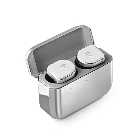 Master & Dynamic MW08 True Wireless Earphones (White Ceramic/Stainless Steel Case)