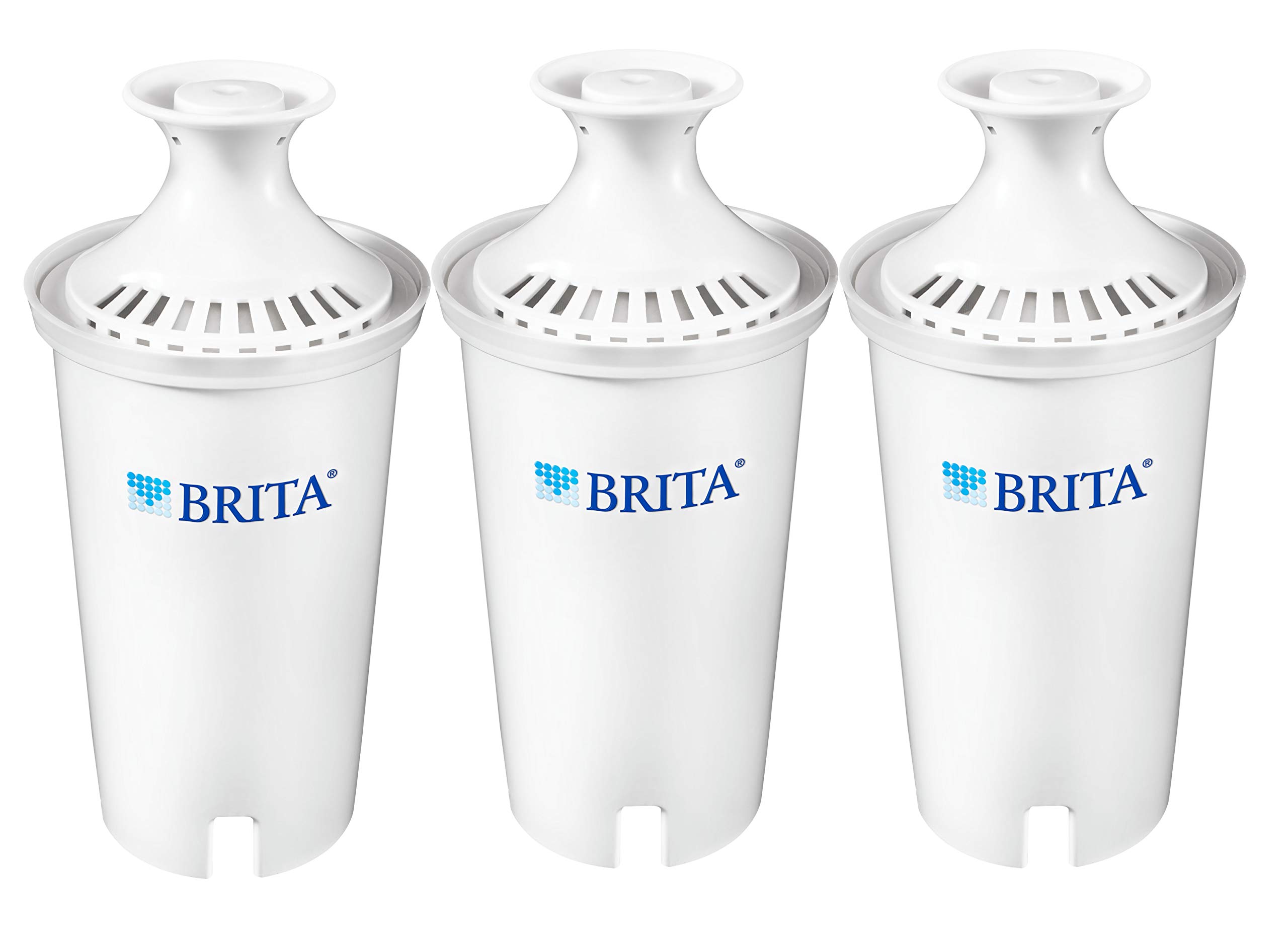 Brita Tap Water Filter System, Filter Change Reminder, Fits Standard Faucets Only, Complete, White & Standard Water Filter, Standard Replacement Filters for Pitchers and Dispensers, BPA Free, 3 Count