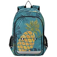 ALAZA Tropical Coconut Palm Trees Fruits Pineapples Pineapple Palm Leave Flower Casual Daypacks Outdoor Backpack