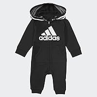 adidas baby-boys Long Sleeve Zip Front Hooded CoverallsBaby and Toddler Sleepers