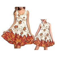 Upetstory Mommy and Me Dresses Casual Family Outfits Summer Matching Dress