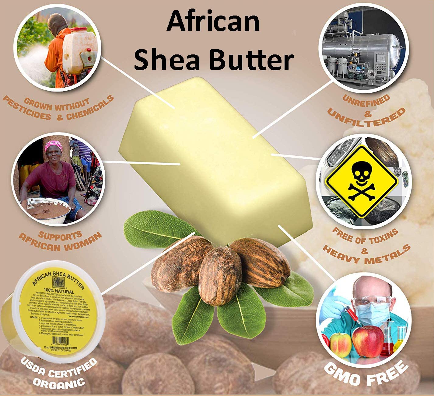 REAL African Shea Butter Pure Raw Unrefined From Ghana