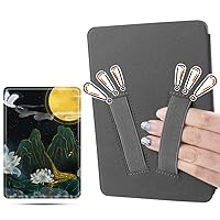 martshell case for 2018 All-New Kindle Paperwhite with 2pcs Hand Straps, Suitable for Small Hand Person/Wake for 10th Generation Kindle Paperwhite and Tiny Palm People (Pen Lotus)