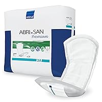 Collections Etc Abri-San Fast-Acting Instant Absorbing Bladder Control Pads | Holds 22 Ounces | Polyethylene, Cellulose and Other | Includes 28 Pads