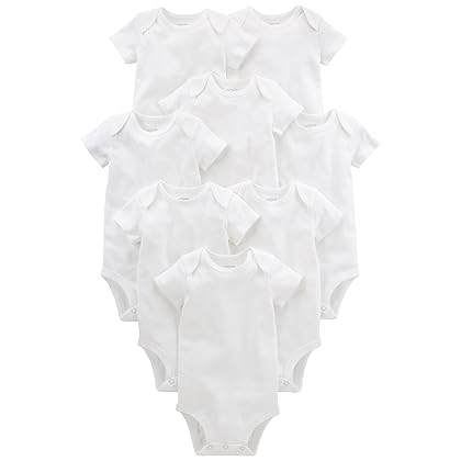 Simple Joys by Carter's Unisex Babies' Short-Sleeve Bodysuit, Multipacks