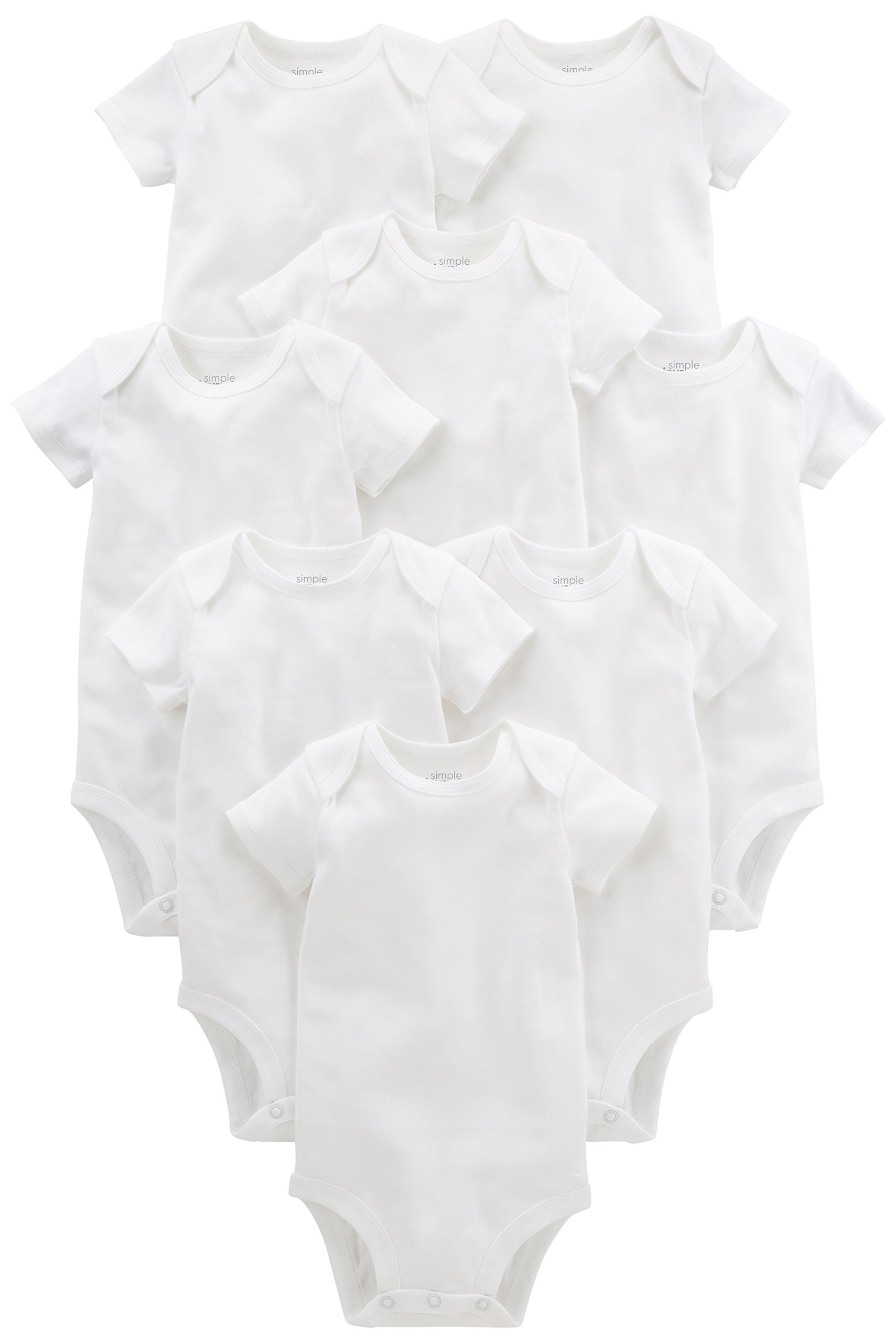 Simple Joys by Carter's Unisex Babies' Short-Sleeve Bodysuit, Multipacks
