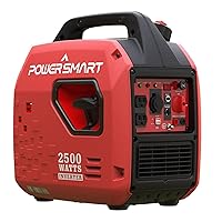PowerSmart 2500-Watt Gas Powered Portable Inverter Generator, Super Quiet for Camping, Tailgating, Home Emergency Use, CARB Compliant (PS5020W) 2024 Version
