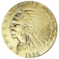 Antique Crafts 4 Different Years American Indian Head 2.5 Cents Gold Coin 1926~1929 Collectible Coins,1928