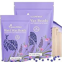 Stripless Refillable 1 & 2LB Lavender Waxing Beads - Natural & Hypoallergenic Formula for Long-Lasting Smooth Skin - Ideal for At-Home Use and Sensitive Areas