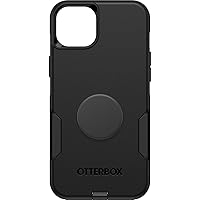 Bundle: OtterBox NECTARINE Commuter Series Case - (BLACK) + PopSockets PopGrip - (BLACK), slim & tough, pocket-friendly, with port protection, PopGrip included