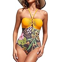 Bathing Suit for Women High Waisted Plus Size One Piece Swimsuit for Women Women's Swimsuits One Piece One Piece Bathing Suit Girl Bathing Suit One Piece Bathing Suit for Yellow M