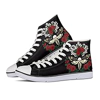 Womens Canvas Shoes High Top Sneakers for Women Classic Lace Up Walking Shoes Personalized Girls Walking Shoes