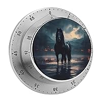 Black Horse Kitchen Timer 60 Minute Countdown Cooking Timer for Home Study