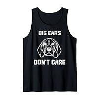 big ears don't care Beagle dog Tank Top