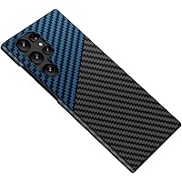 YEXIONGYAN-Slim Case for Samsung Galaxy S22ultra/S22plus/S22 Ultra Thin Carbon Fiber Texture Case Magnetic (S22Ultra,Blue1)