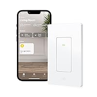 Light Switch – Connected Wall Switch (Apple HomeKit), single, alternating & cross switches, compatible with multi-location setups, schedules, no bridge required, Bluetooth,Thread