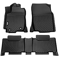 Floor Mats Compatible for 2013-2018 Rav4 (Not for Hybrid), Car Mats All Weather Custom Floor Liners Full Set Include 1st and 2nd Row Front & Rear, Automotive Floor Mats TPE Black